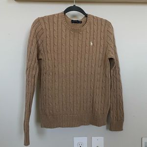 Camel Cable Knit Sweater by Polo Ralph Lauren